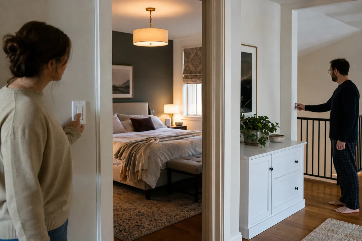 Home scene for Before Buying Smart Bulbs for a Room with Two Wall Switches